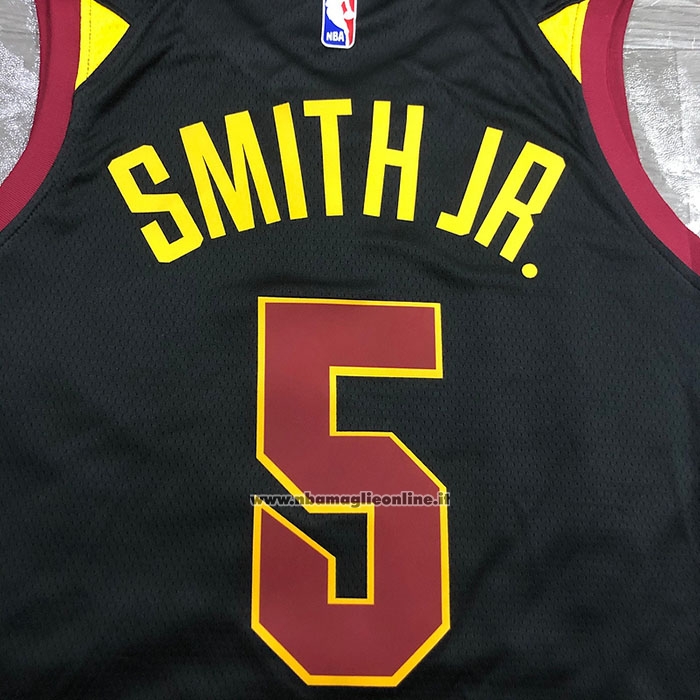 Maglia Cleveland Cavaliers Dennis Smith Jr. #5 Statement 2020-21 Nero